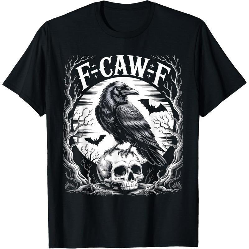 Black Crow, F-Caw-F Funny Black Bird moon Gothic Adult Humor Unisex T-Shirt Hoodie Sweatshirt | PrintMintTees.com