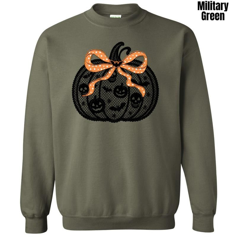 Black Halloween Pumpkin Sweatshirt 'NLB' T-Shirts, Hoodie | PrintMintTees.com