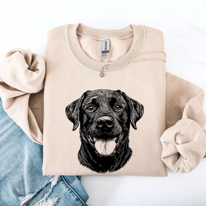 Black Lab, Labrador, Pet, Dog Breed Sweatshirt, Crew Neck, Women's, Crewneck T-Shirts, Hoodie | PrintMintTees.com