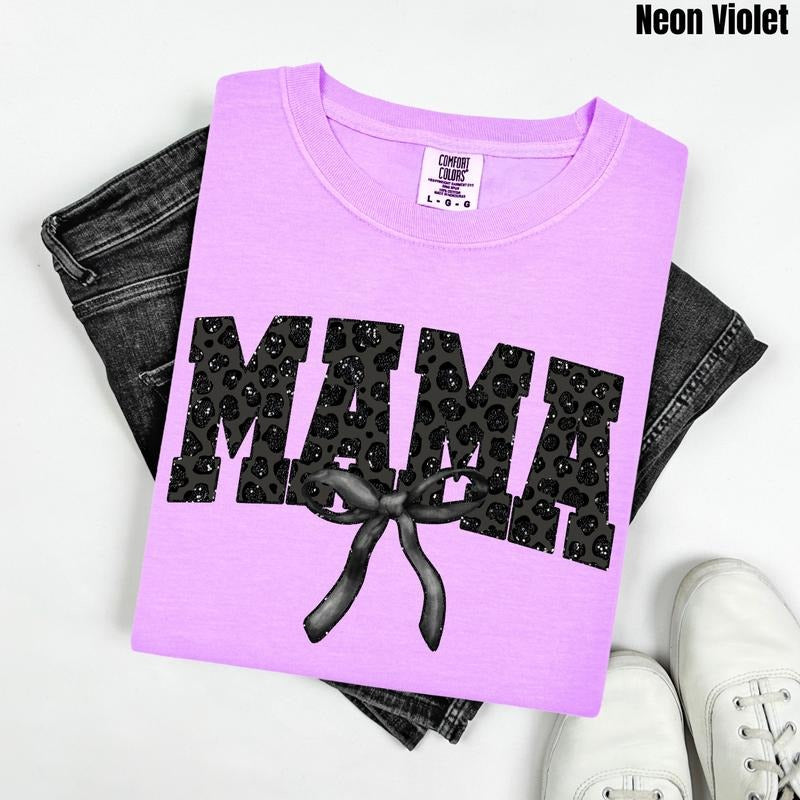 Black Leopard Mama Comfort Colors T-Shirt 'NLB' Hoodie, Sweatshirt | PrintMintTees.com