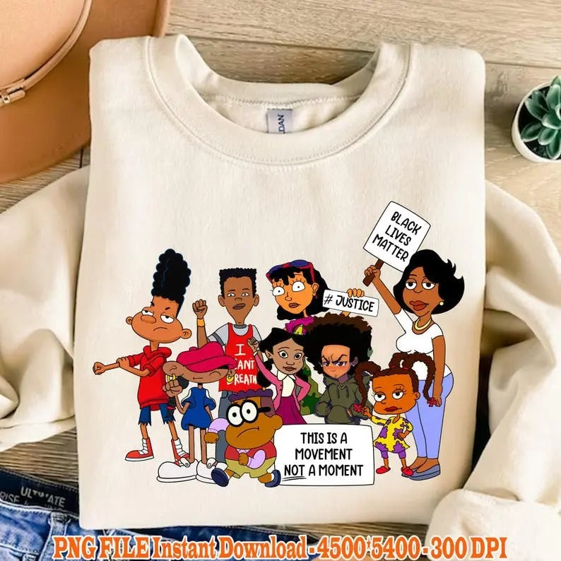 Black Lives Matter T-shirt,sweatshirt,hoodie, Cartoon Characters, Black History, Digital Designs For Shirts