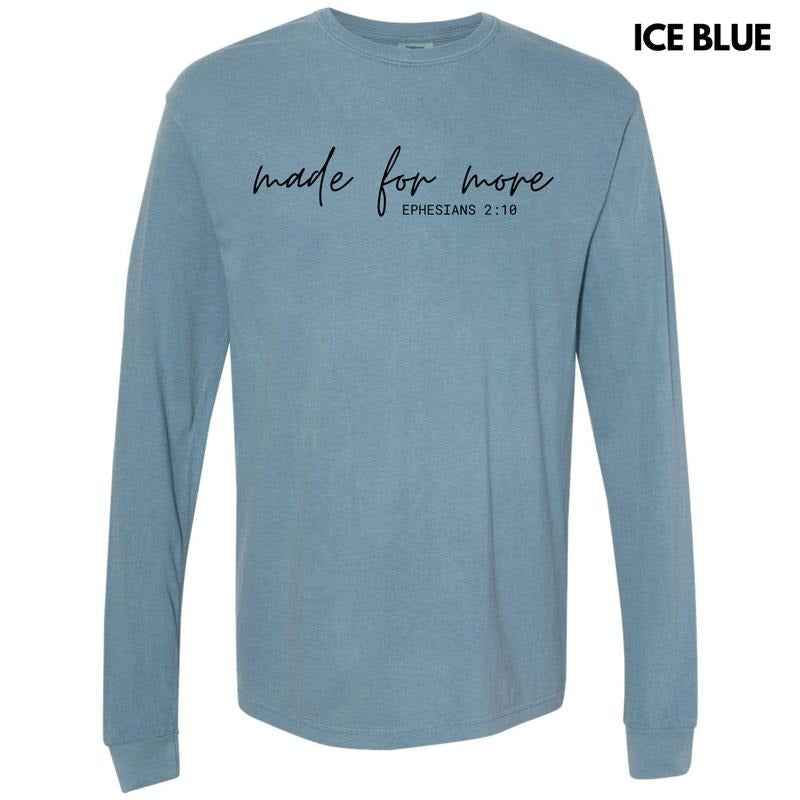 Black Made For More Long Sleeve Comfort Colors T-Shirt 'NLB' Hoodie Sweatshirt | PrintMintTees.com