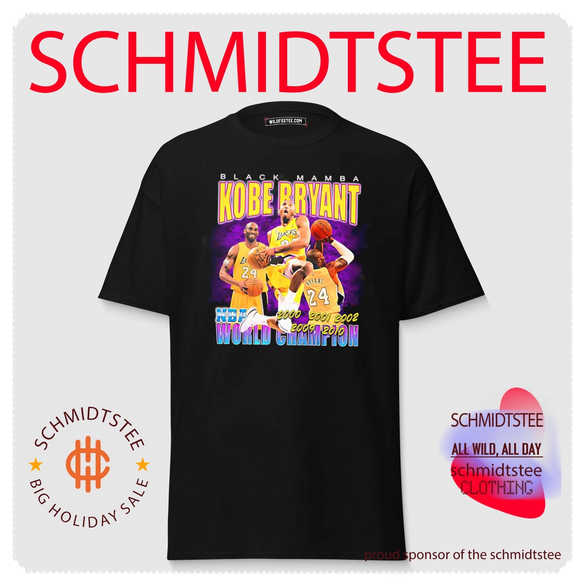 Black Mamba Kobe Bryant five times NBA championships shirt