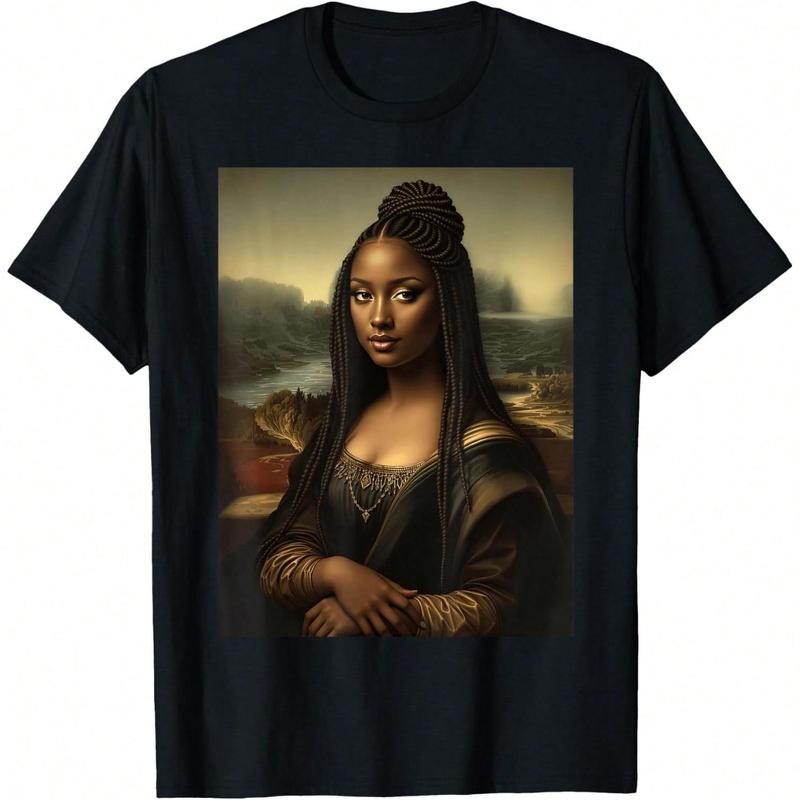Black Mona Lisa African American  Month Funny T-Shirt Hoodie Sweatshirt | PrintMintTees.com