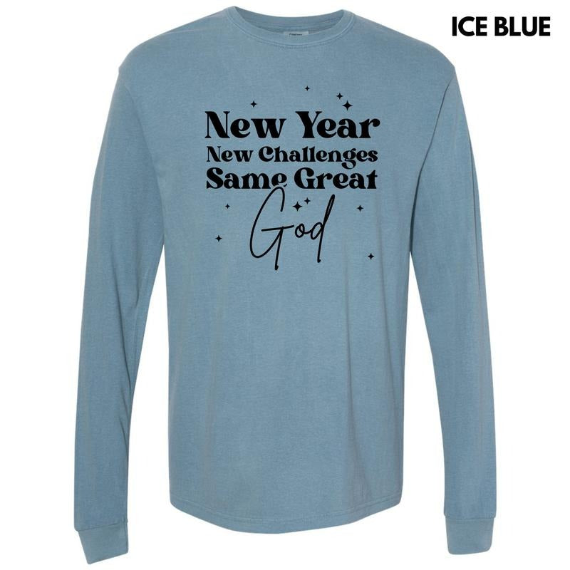 Black New Year Same God Long Sleeve Comfort Colors T-Shirt 'NLB' Hoodie, Sweatshirt | PrintMintTees.com