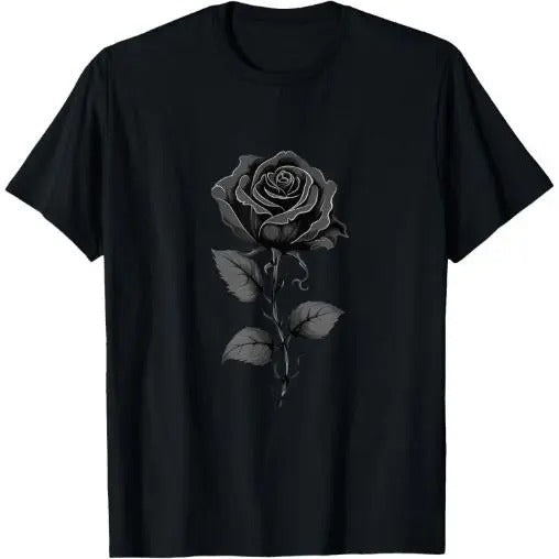 Black Rose Graphic T-Shirt Made in USA Hoodie Sweatshirt | PrintMintTees.com