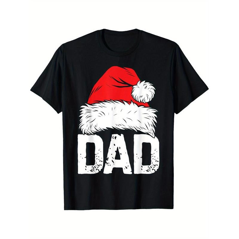 Black Short Sleeve Dad Santa Christmas Family Matching Pajamas Papa Xmas Father T-Shirt Made in USA Hoodie Sweatshirt