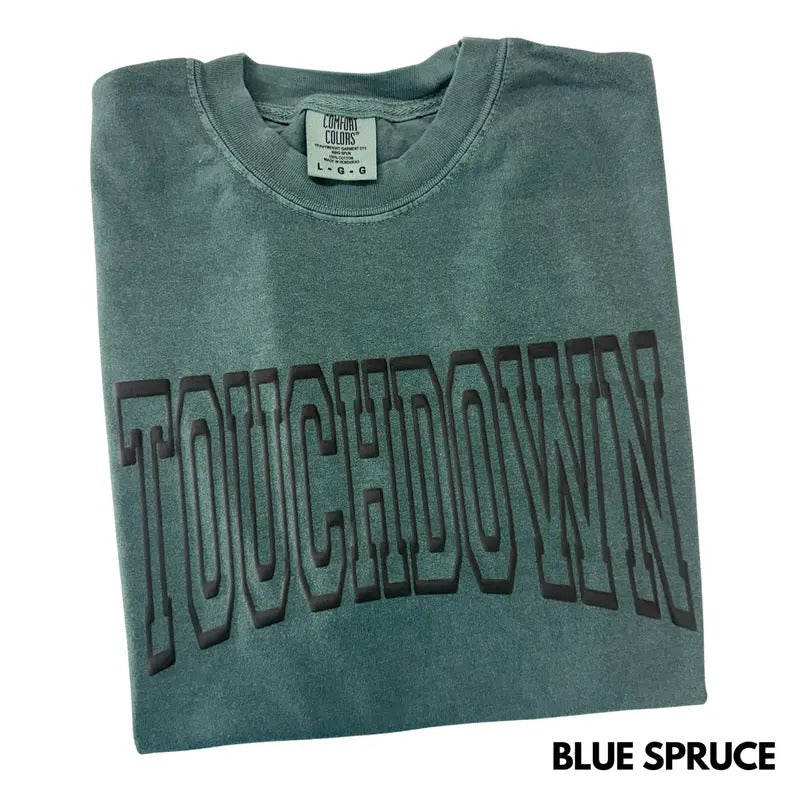 Black Touchdown PUFF Comfort Colors T-Shirt Hoodie Sweatshirt | PrintMintTees.com