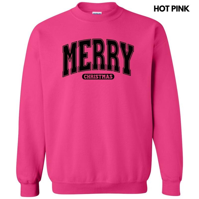 Black Varsity Merry Christmas Sweatshirt 'NLB' Shirt Hoodie | PrintMintTees.com