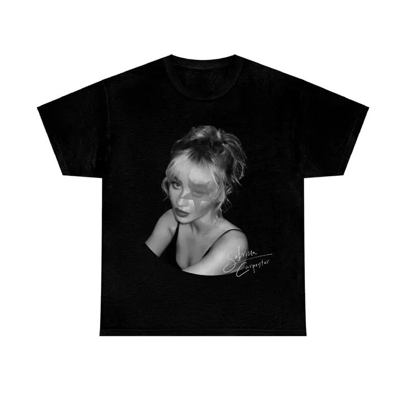 Black White Sabrinaaaa Fan Black T-Shirt, Music Princess Tour 2025 Tee Hoodie, Sweatshirt | PrintMintTees.com