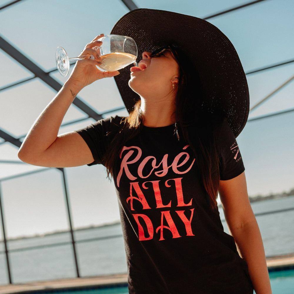 Women's Rosé All Day Slim Fit T-Shirt - Black