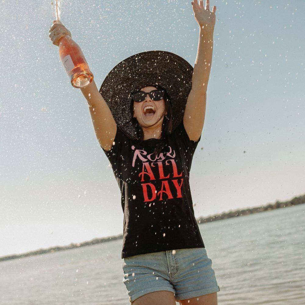 Women's Rosé All Day Slim Fit T-Shirt - Black