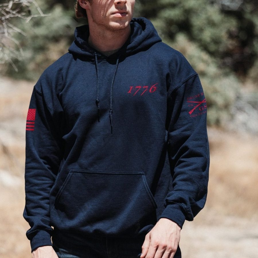 1776 Flag Hoodie - Navy