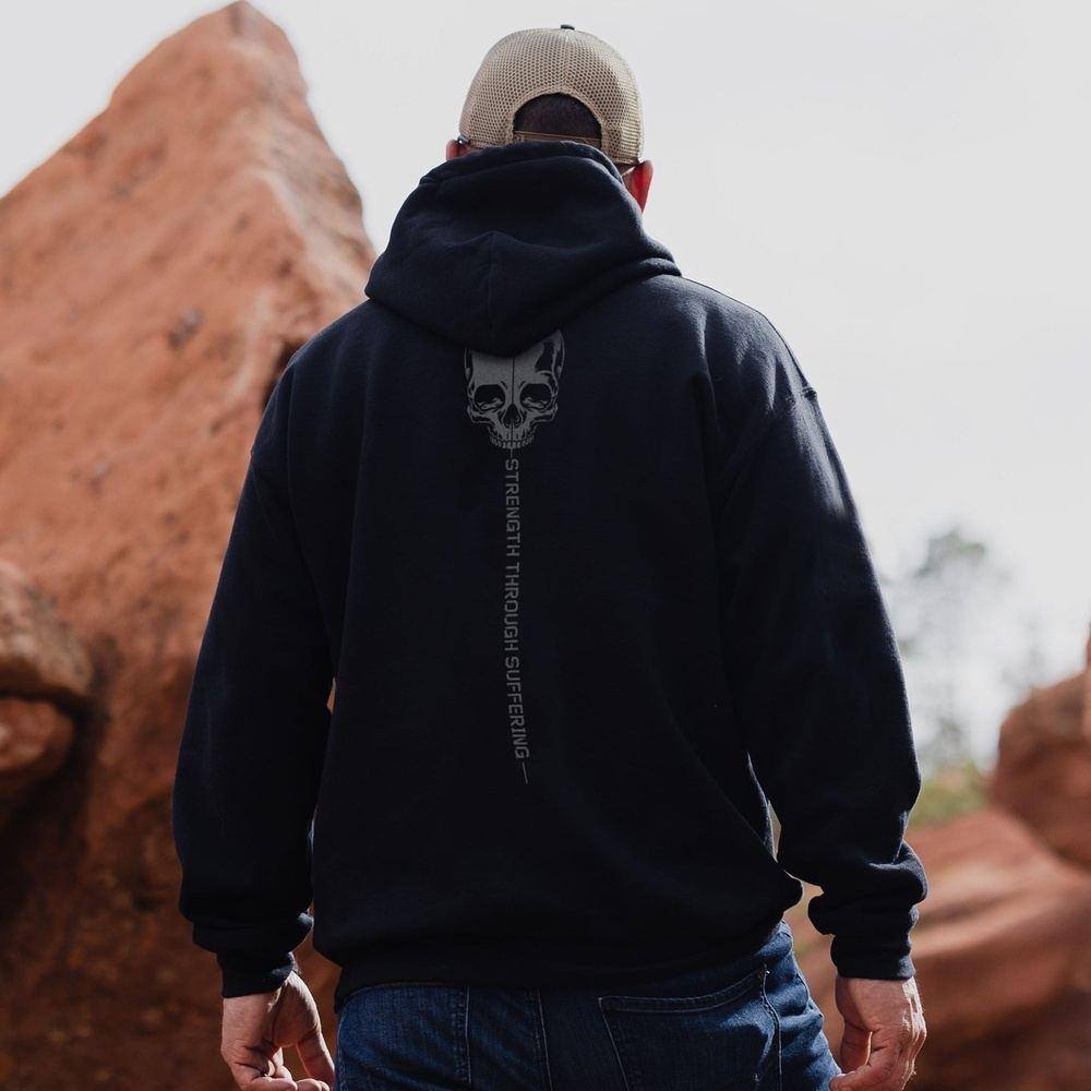 Men's Strength Through Suffering Hoodie - Black