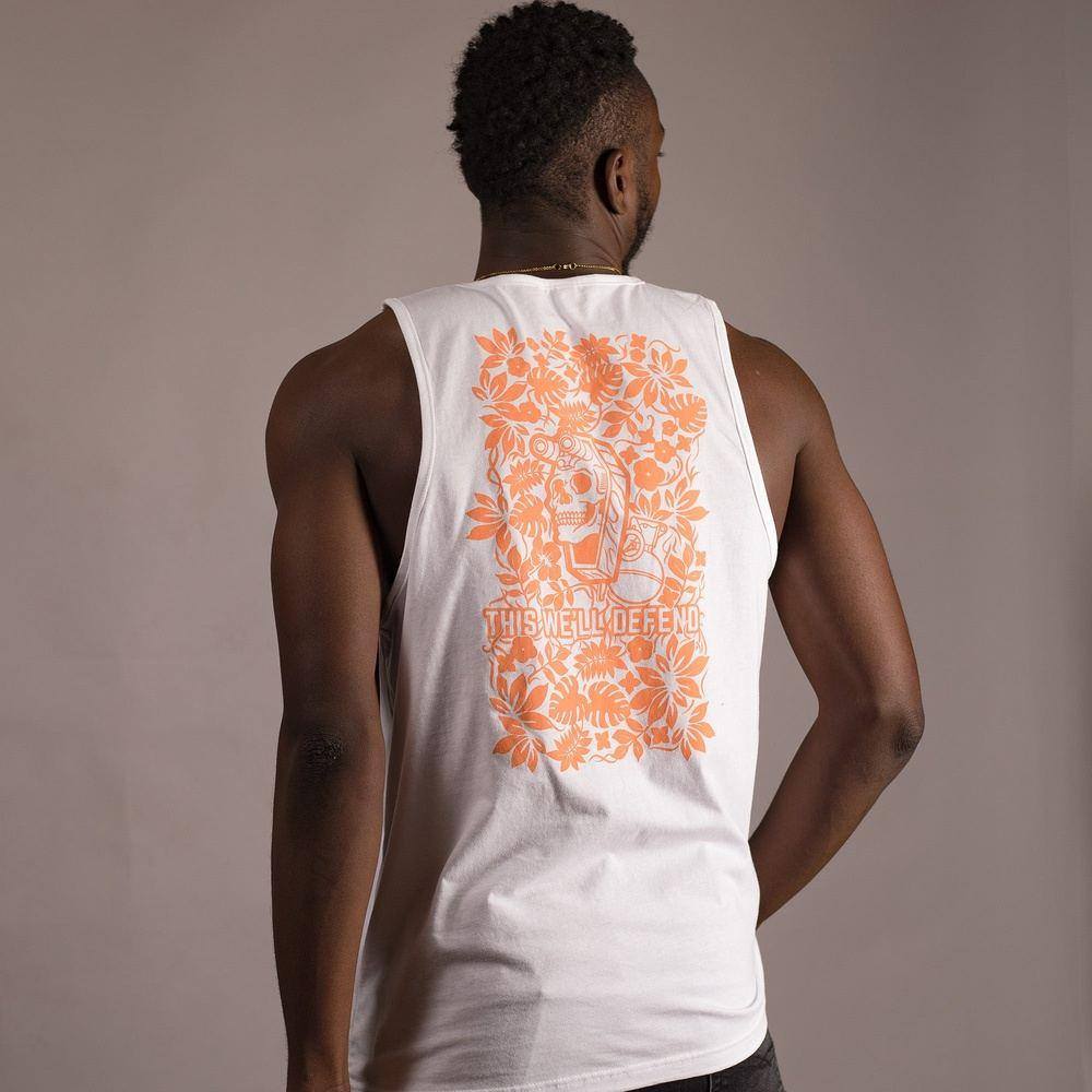 Men's Tropical Death Tank - White