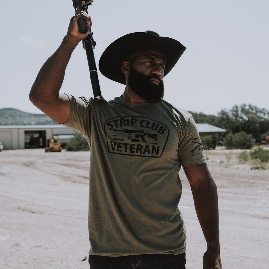 Strip Club Veteran T-Shirt - Military Green