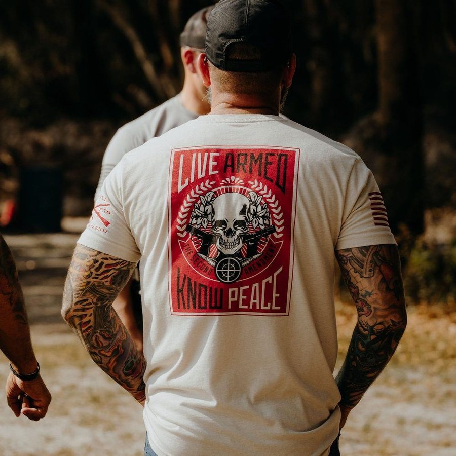 Live Armed T-Shirt - Sand
