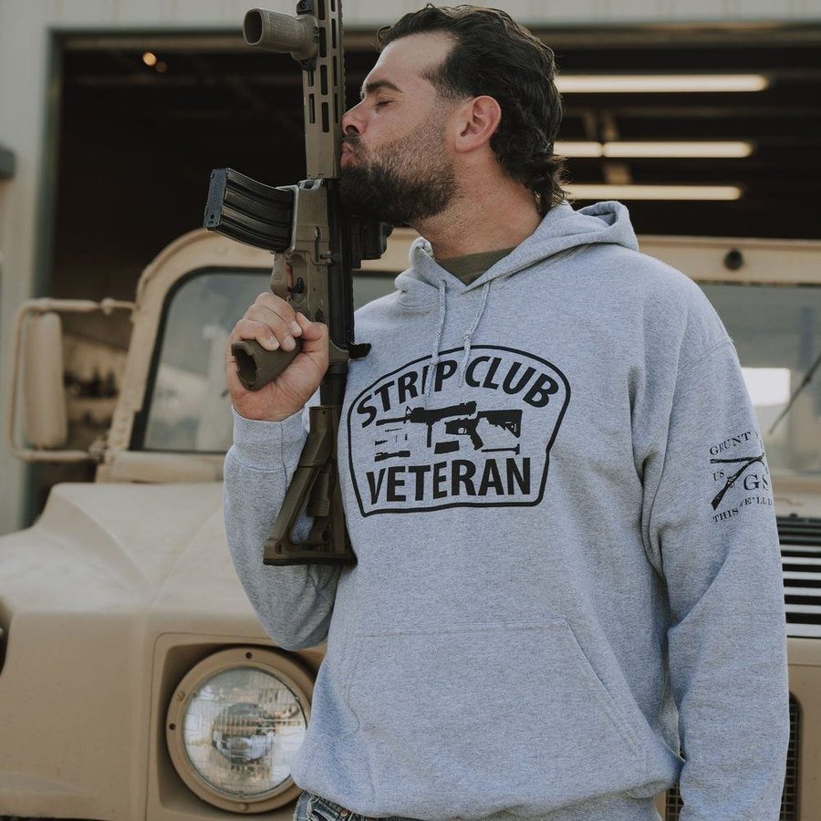Strip Club Veteran Hoodie - Sport Gray