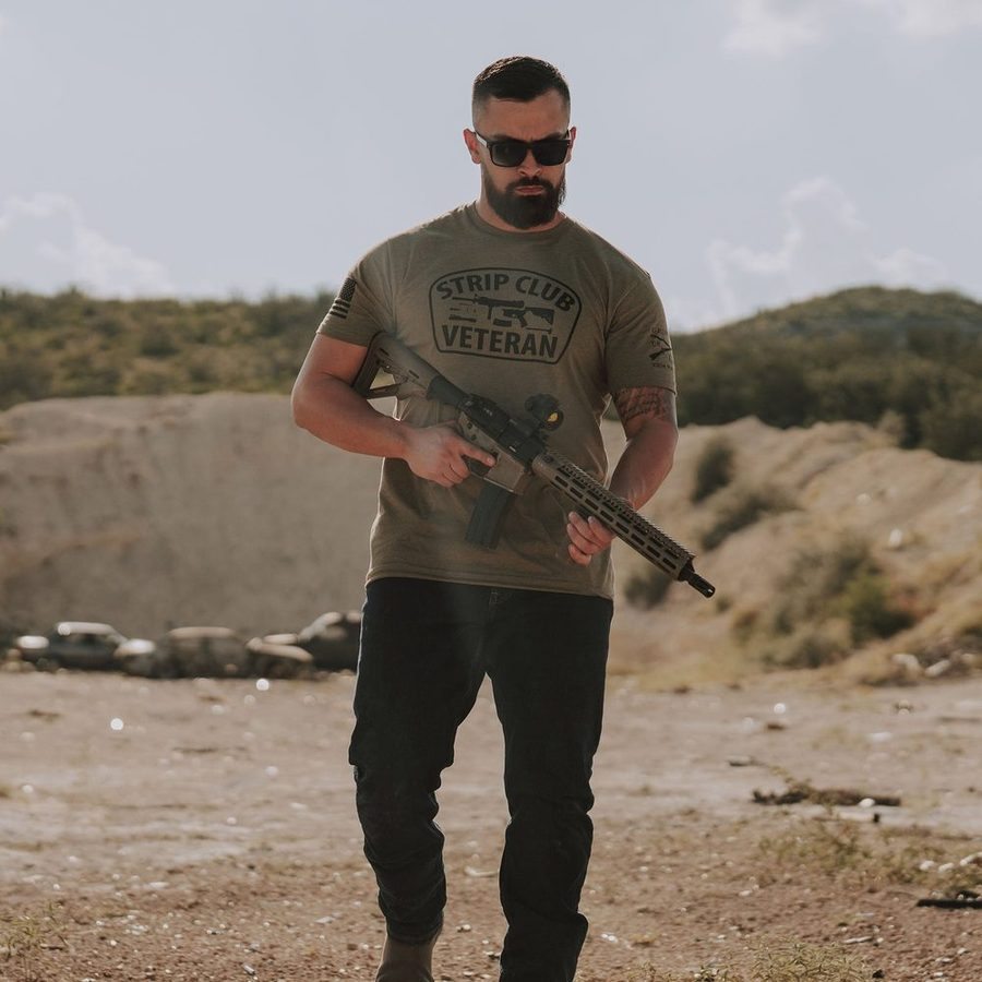 Strip Club Veteran T-Shirt - Military Green
