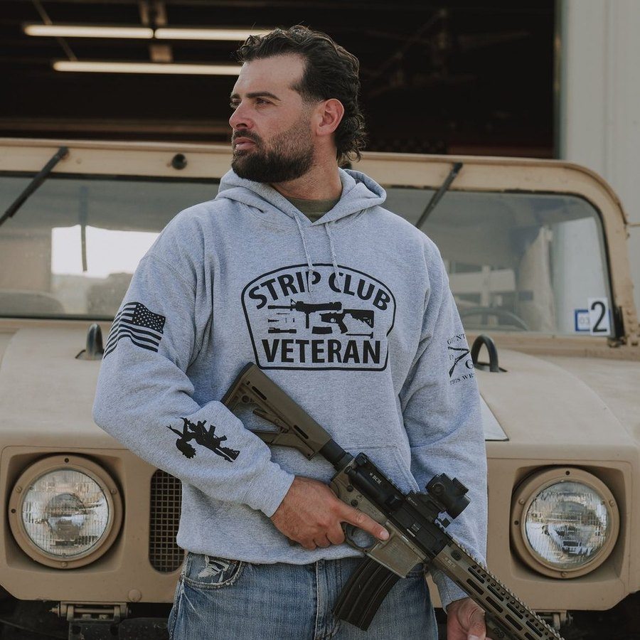 Strip Club Veteran Hoodie - Sport Gray