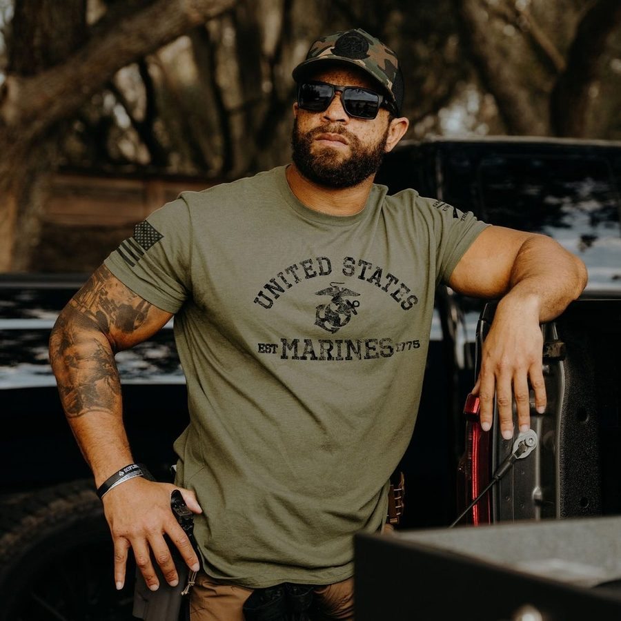 USMC - Est. 1775 T-Shirt - Military Green