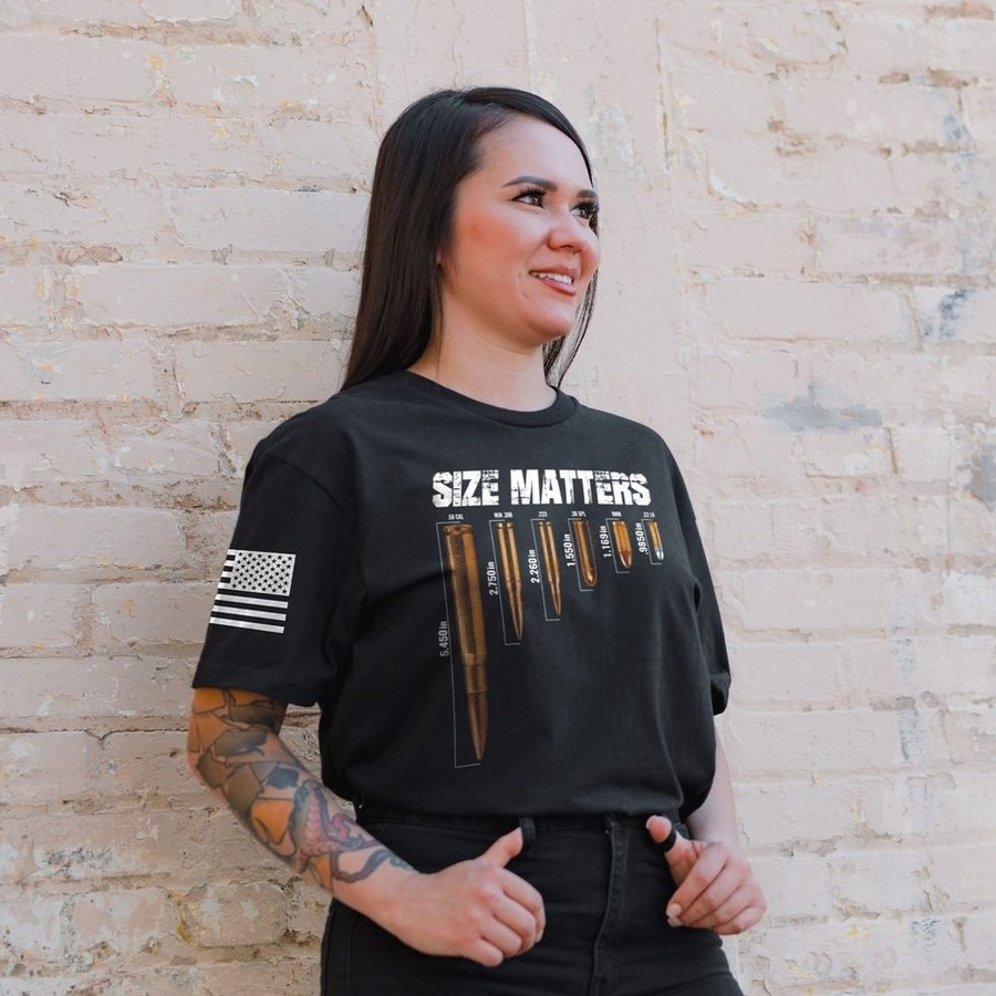 Women's Size Matters Boyfriend Fit T-Shirt - Black