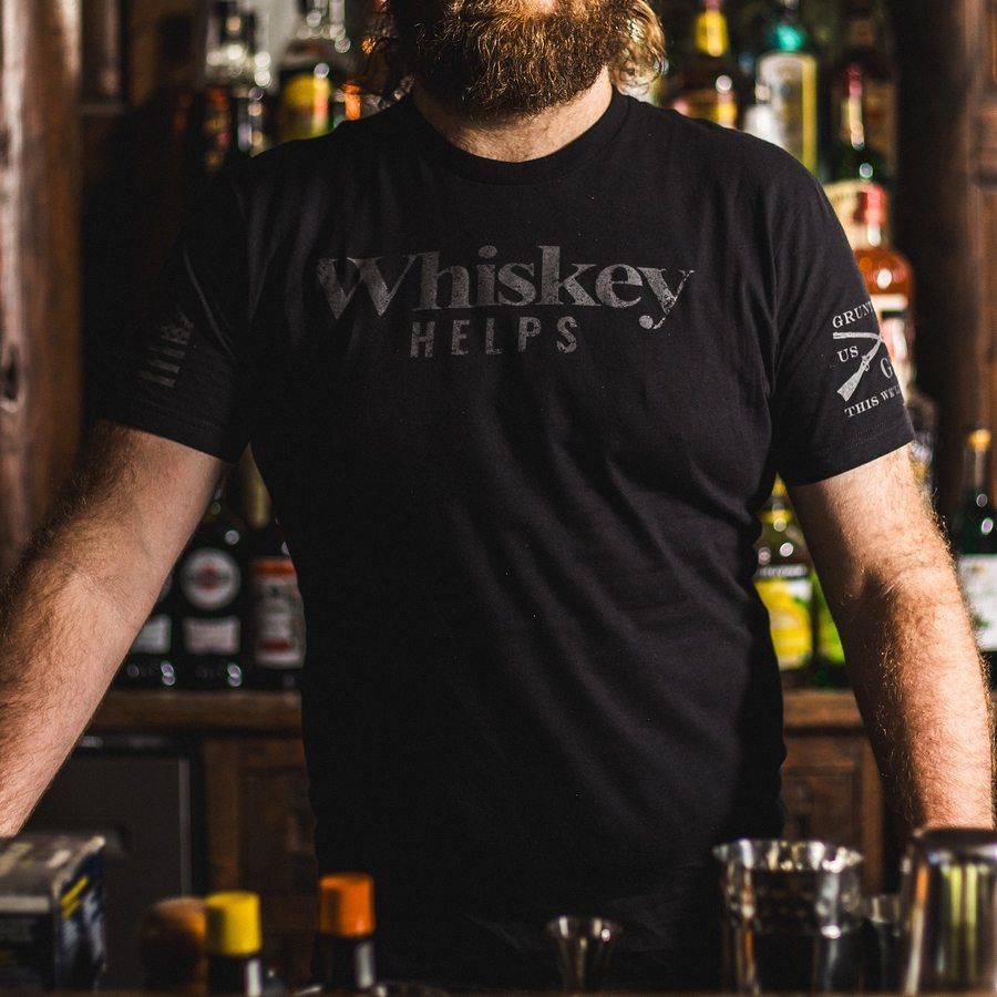 Whiskey Helps™ T-Shirt - Black