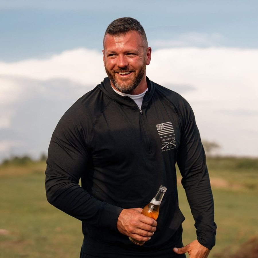 Men's All-Day 1/4 Zip Hoodie - Heather Black