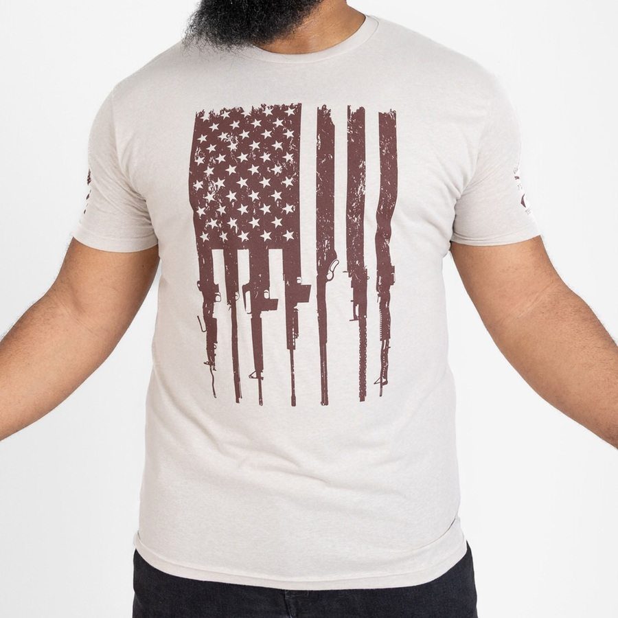 Rifle Flag T-Shirt - Sand