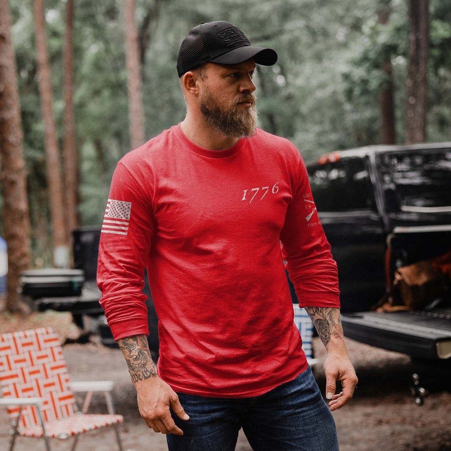 1776 Flag Long Sleeve - Red