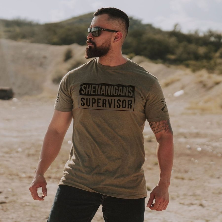 Shenanigans Supervisor T-Shirt - Military Green