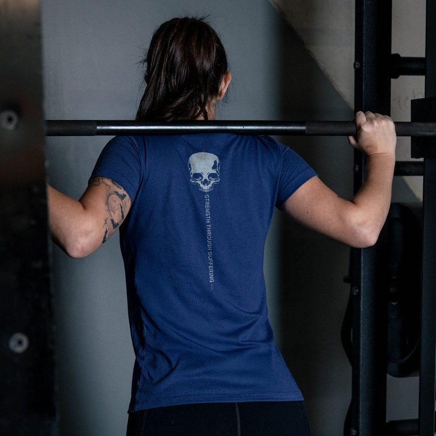 Women's Strength Through Suffering Slim Fit T-Shirt - Future Dusk