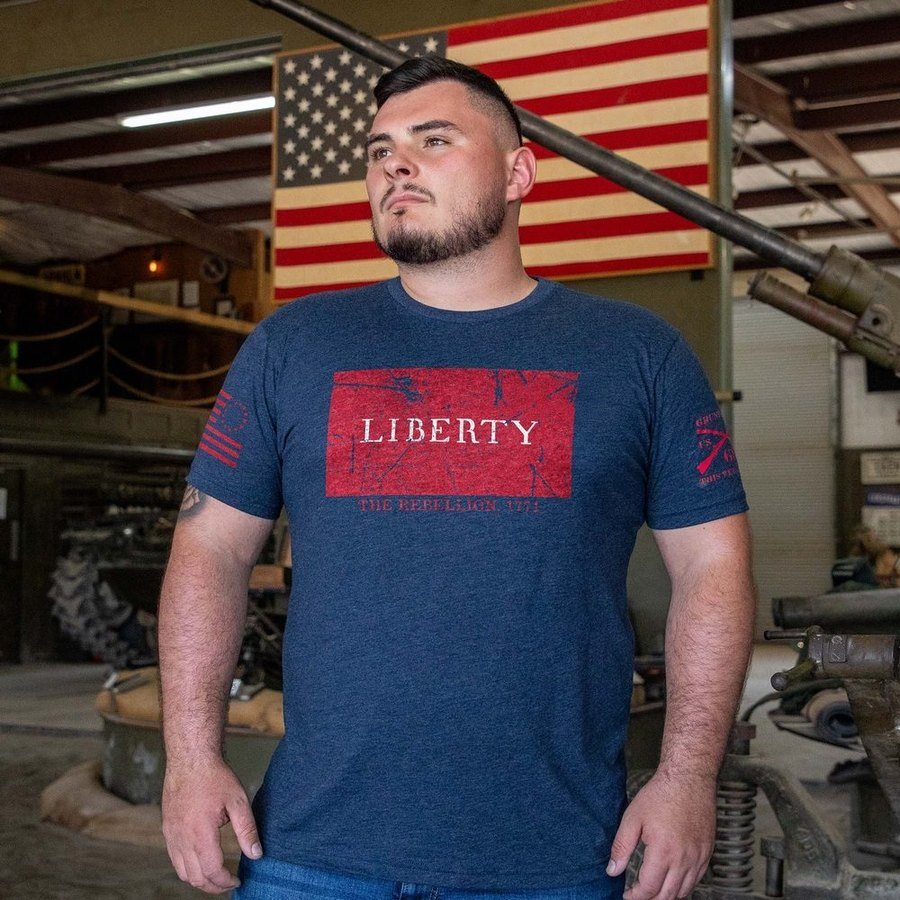 Liberty 1771 Flag T-Shirt - Midnight Navy