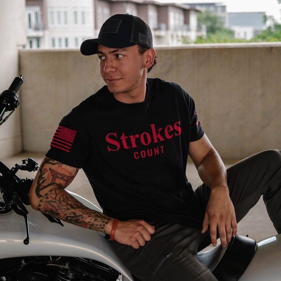 Strokes Count T-Shirt - Black