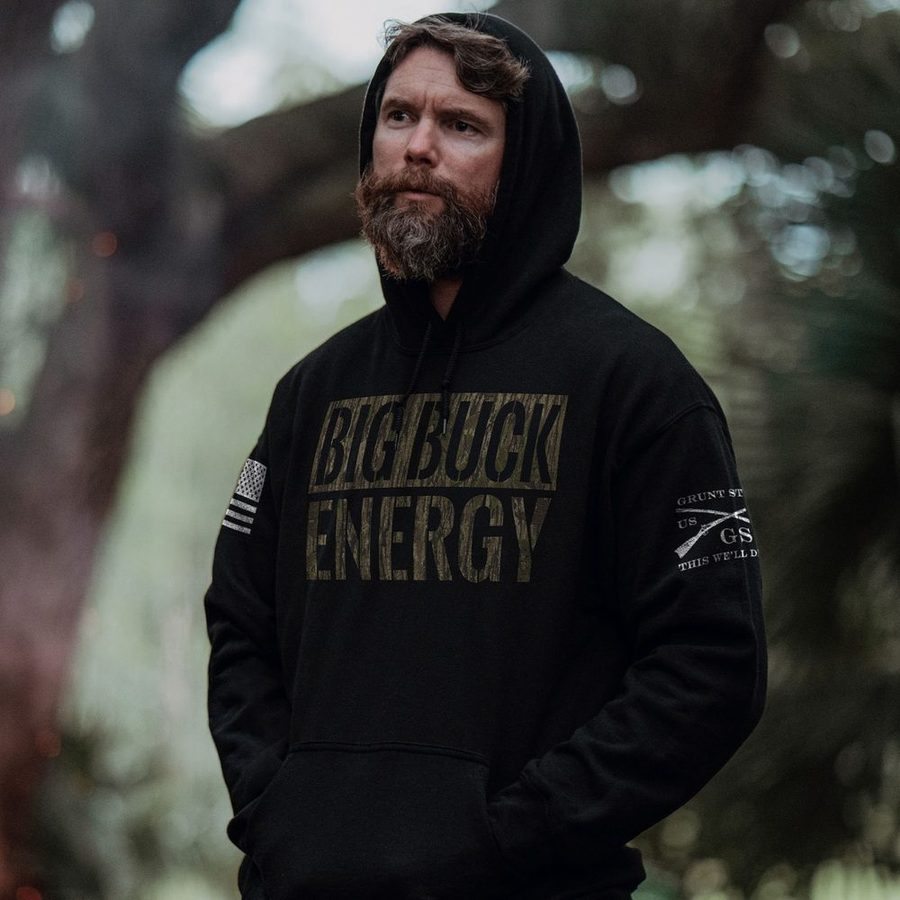 Realtree Brown-Leaf® Big Buck Energy Hoodie - Black