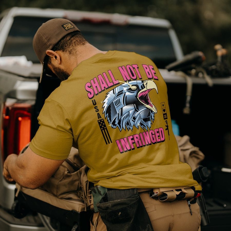 Steel Eagle T-Shirt - Gold