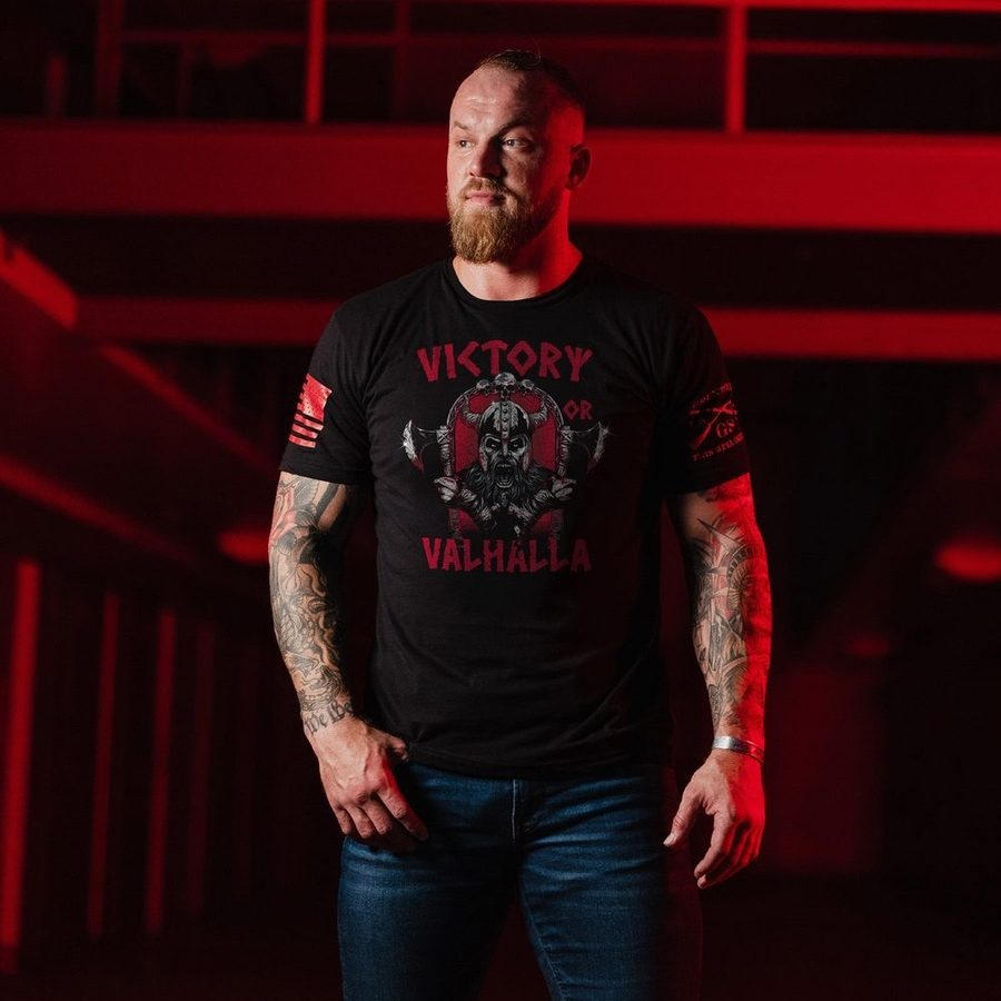 Victory Or Valhalla T-Shirt - Black
