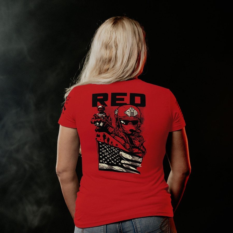 Women's Mission RED Slim Fit T-Shirt - Red
