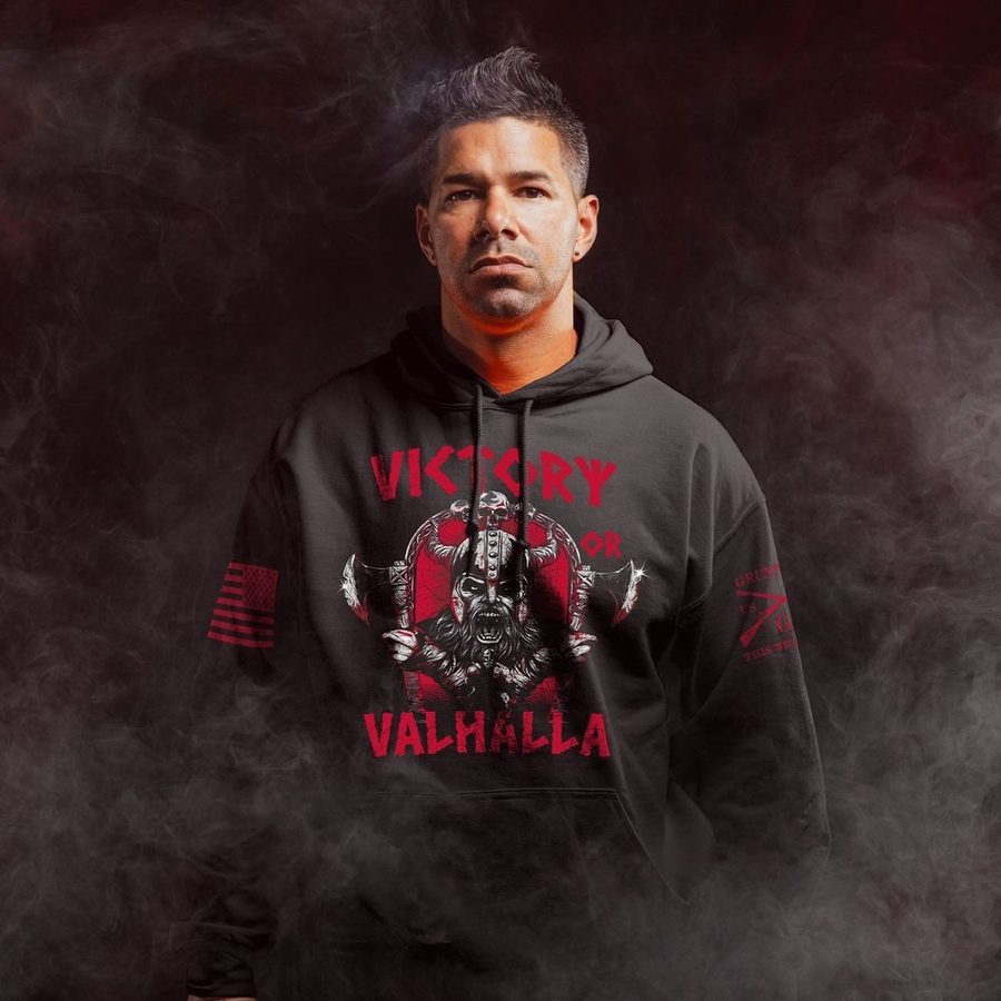 Victory Or Valhalla Hoodie - Black