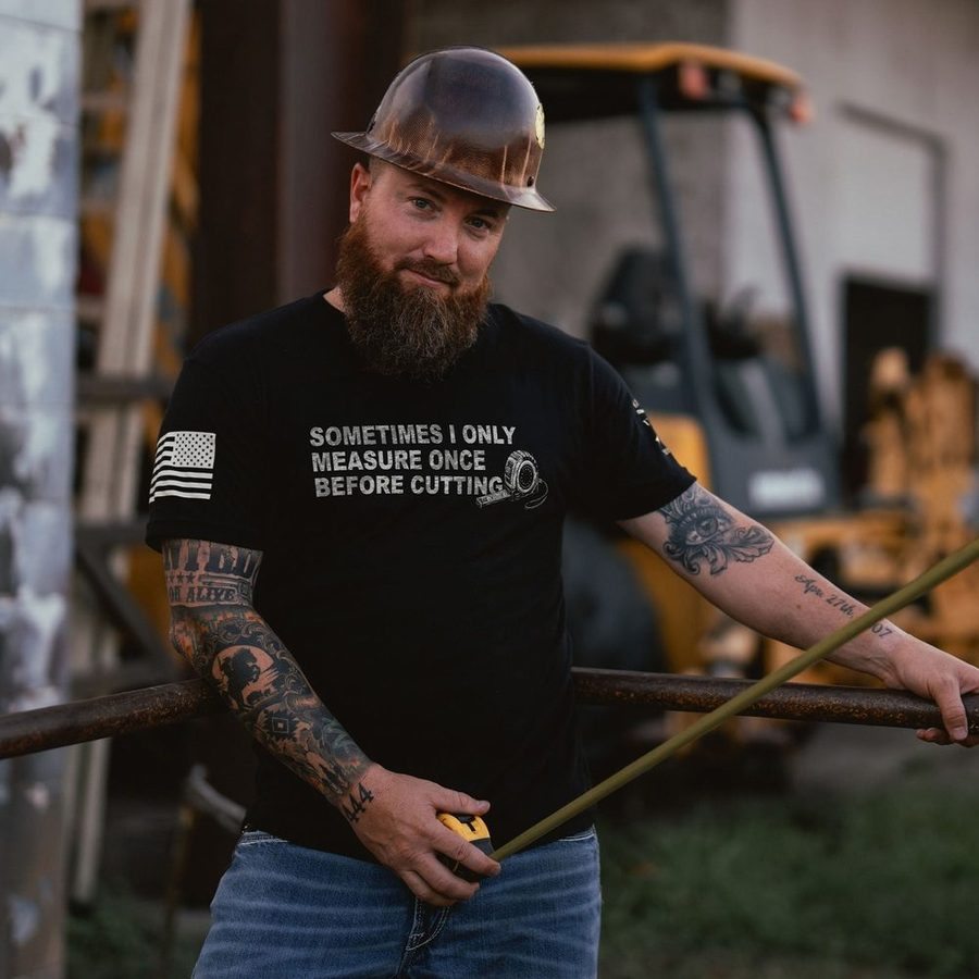Measure Once T-Shirt - Black