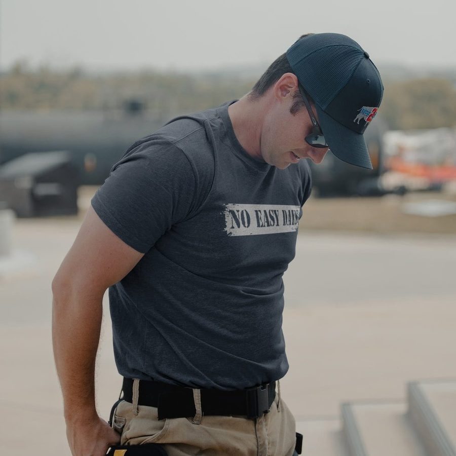 No Easy Days EMS T-Shirt - Midnight Navy