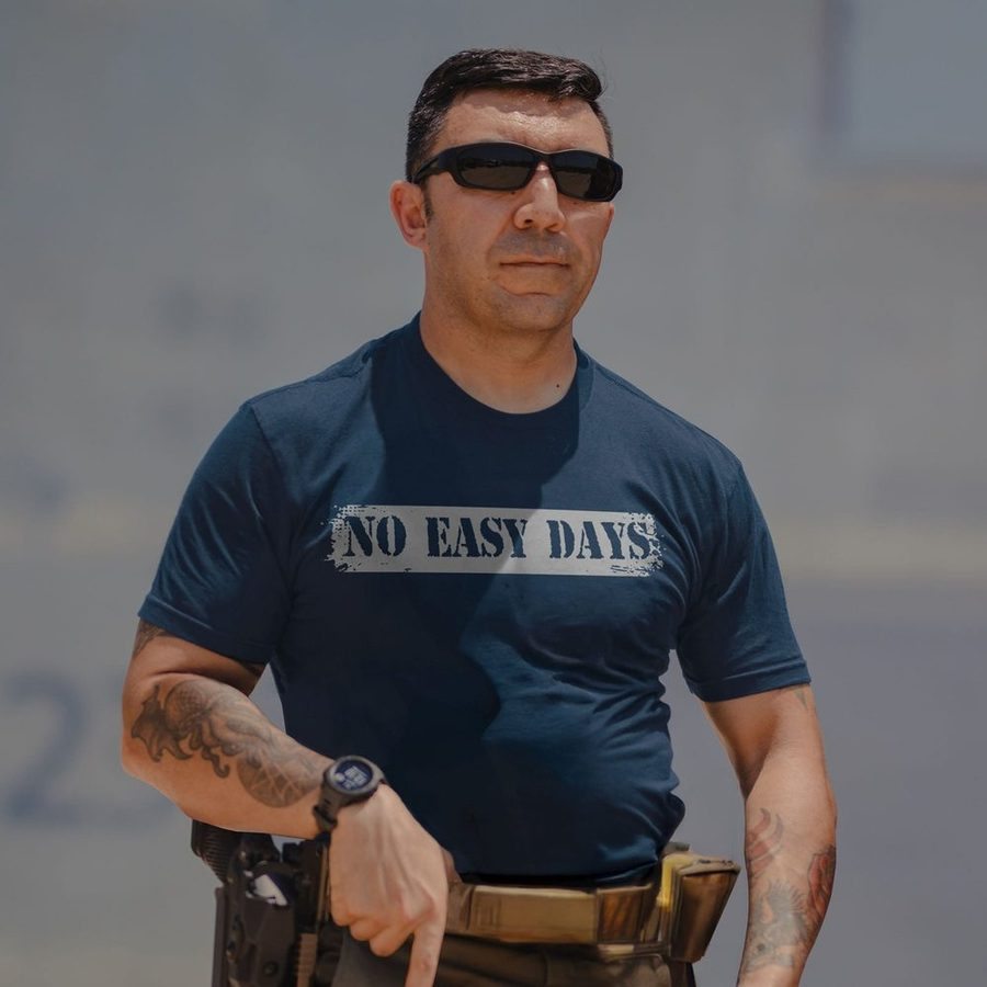 No Easy Days Police T-Shirt - Midnight Navy