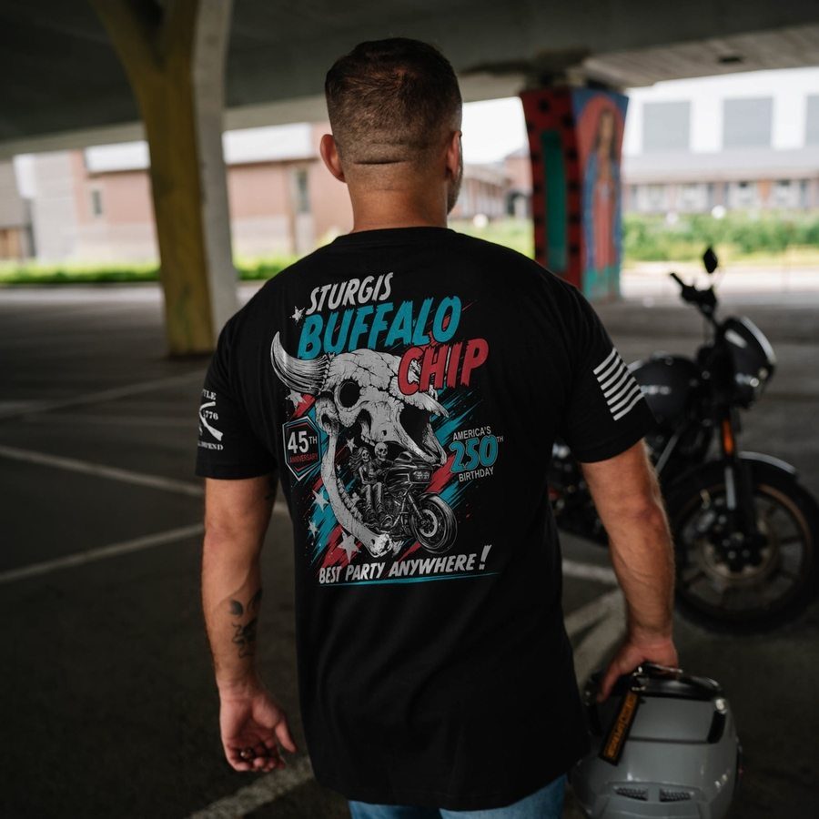 Buffalo Chip 250th T-Shirt - Black