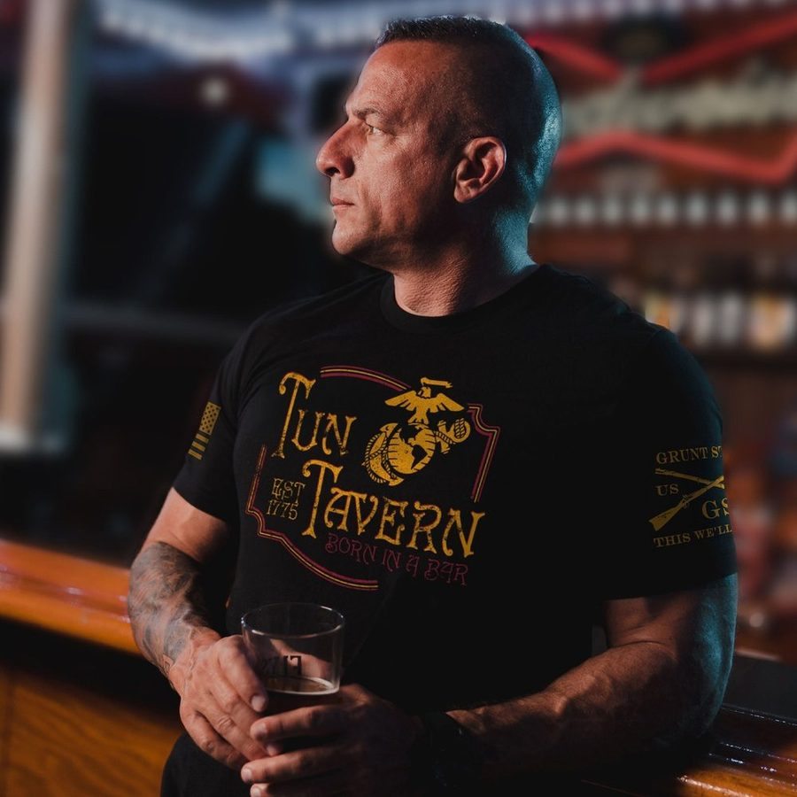 USMC - Tun Tavern Staff T-Shirt- Black