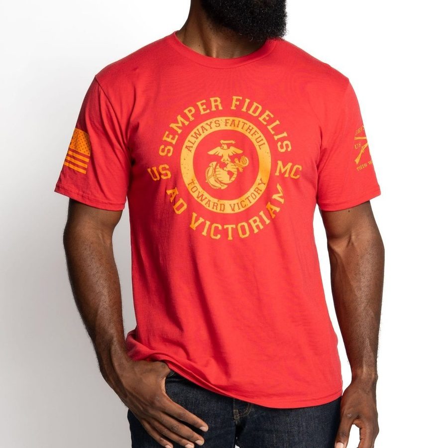 USMC - Toward Victory T-Shirt - Red