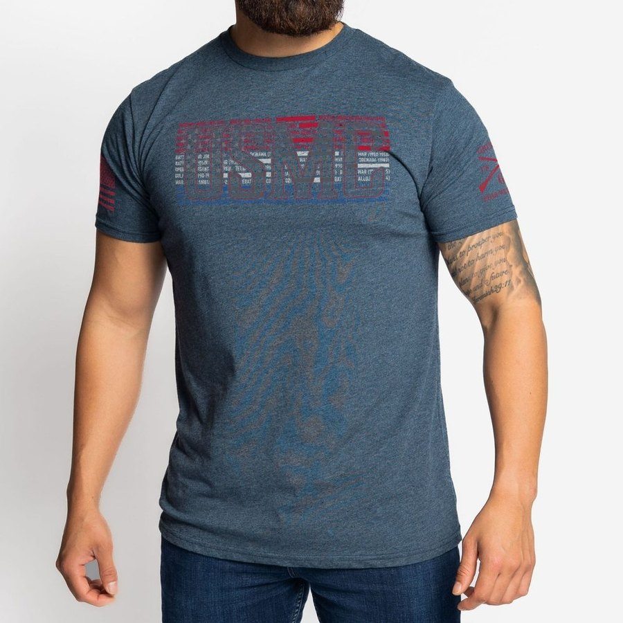 USMC - Through The Ages T-Shirt - Navy