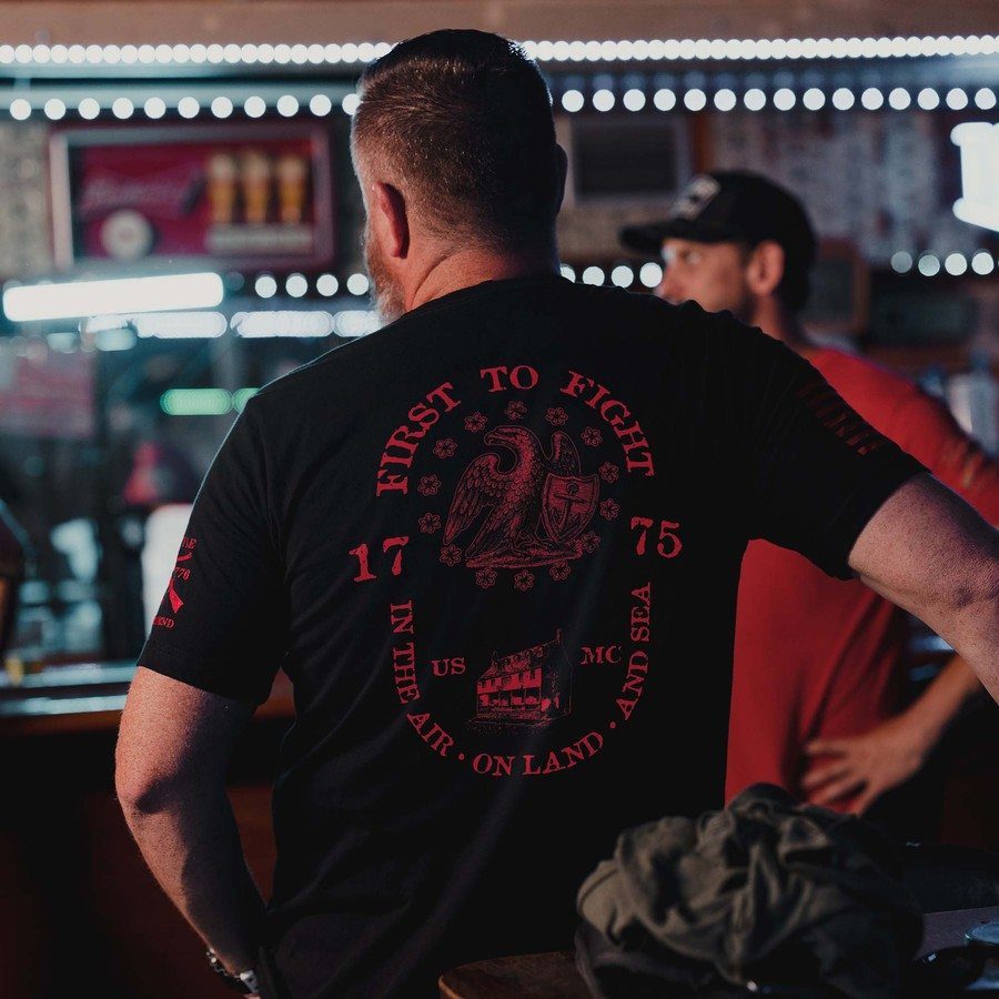 USMC - First To Fight T-Shirt - Black
