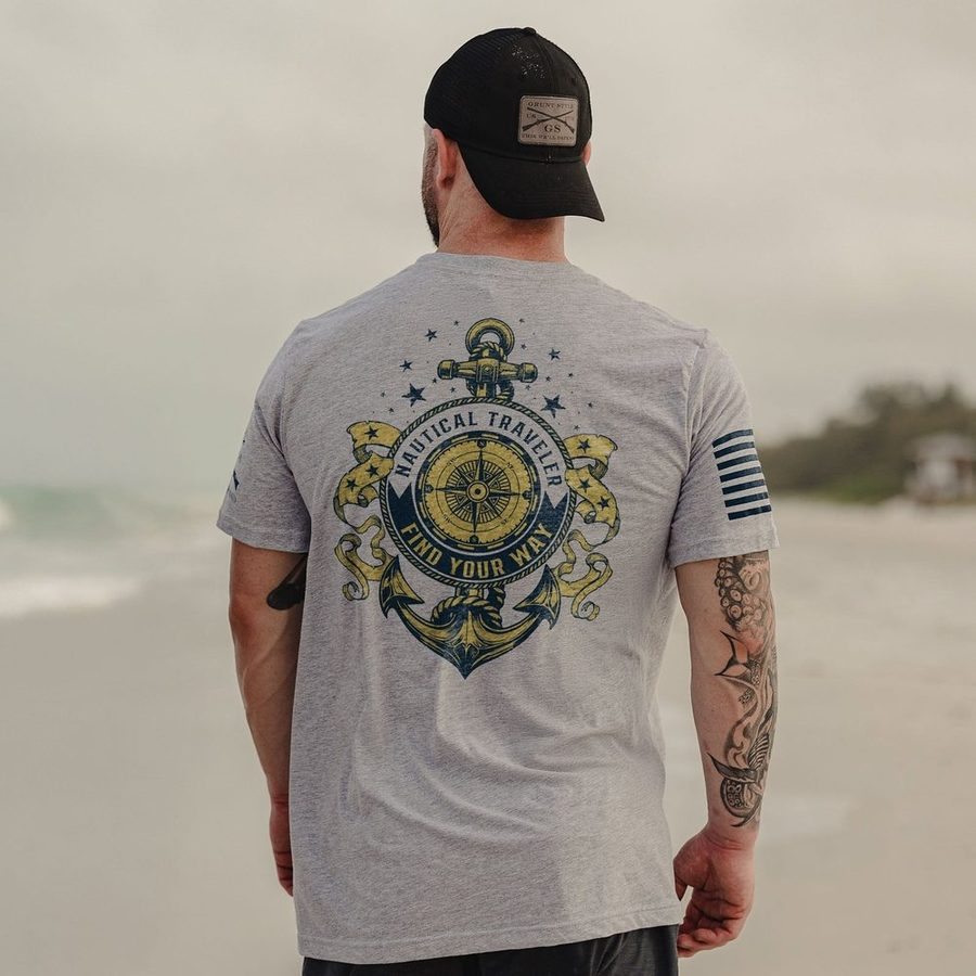 USN - Nautical Traveler T-Shirt - Athletic Heather