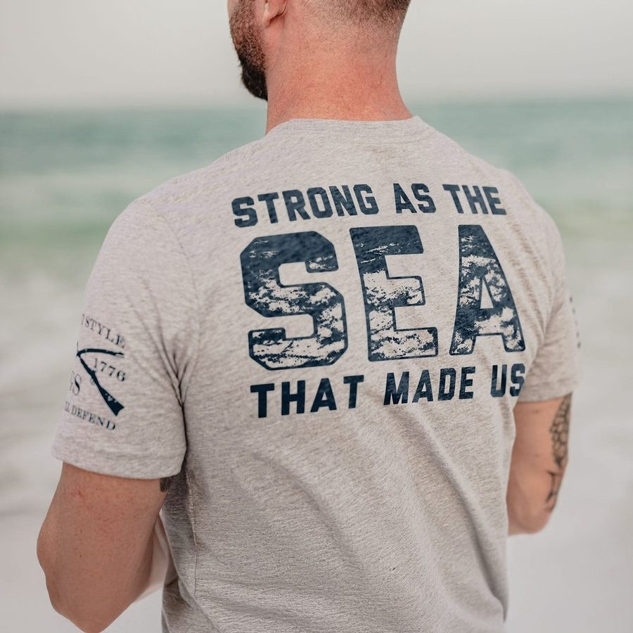 USN - Forged By The Sea - Athletic Heather