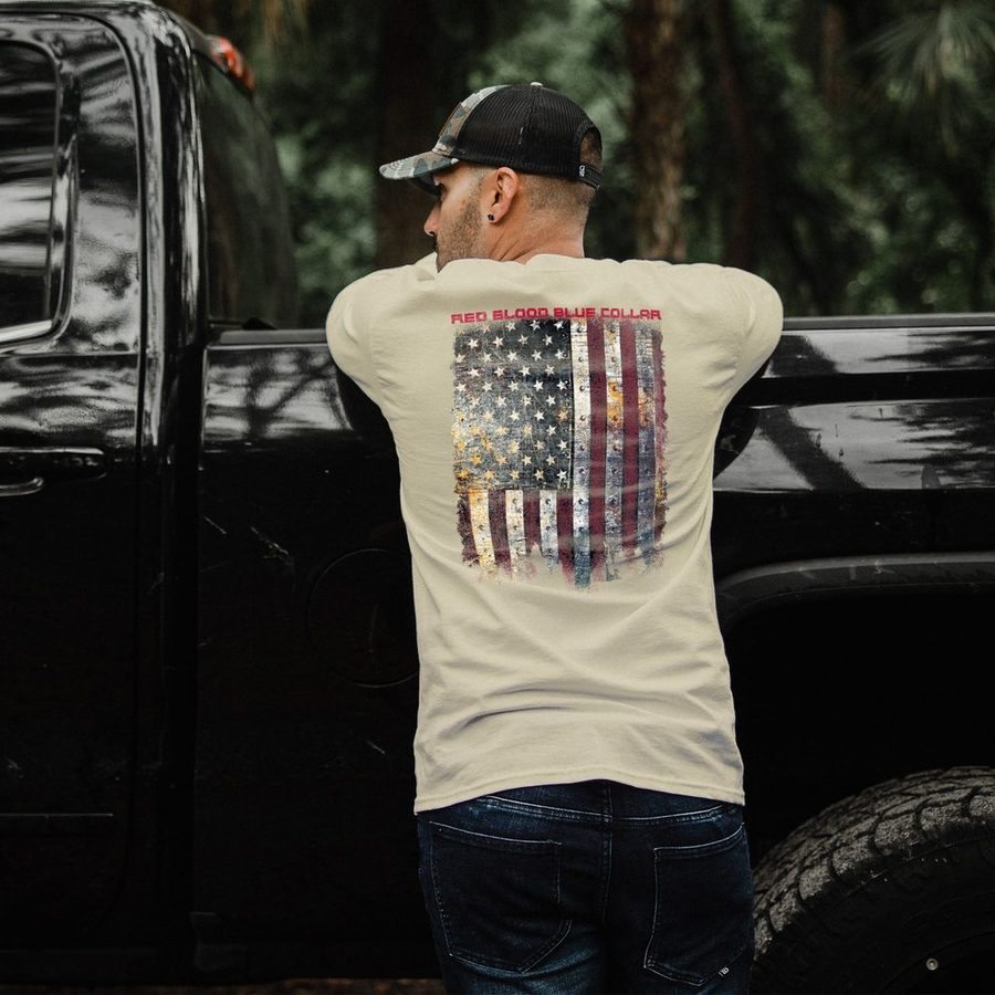 Red Blood Blue Collar™ Long Sleeve - Sand